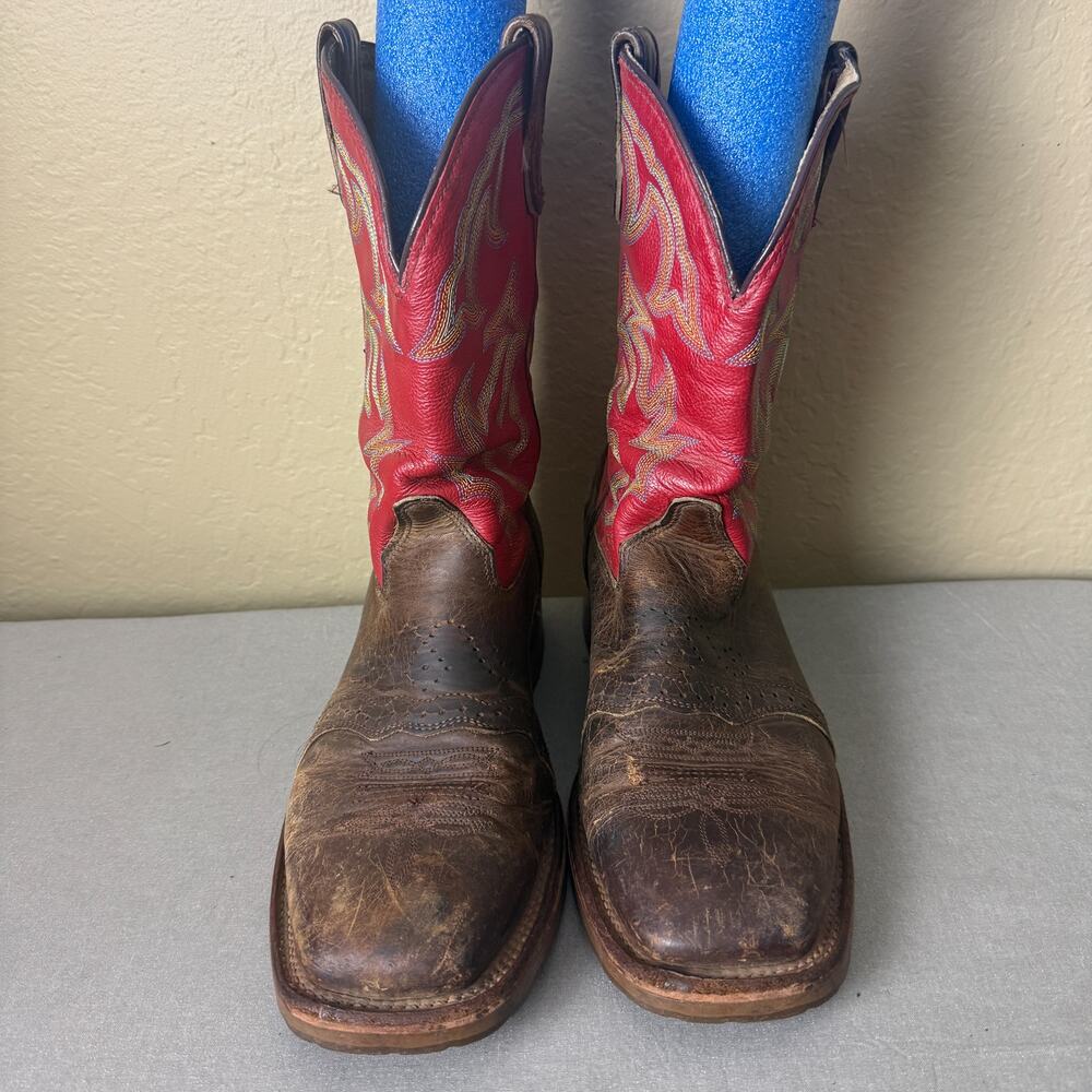 Double H DH3556 Roper Boots Men 10.5 D Brown Red Leather Western Cowboy USA